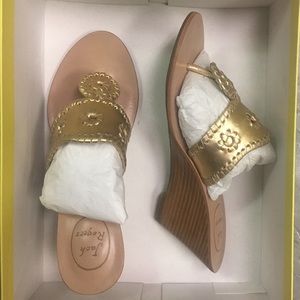 Brand new Jack Rogers Hi wedge